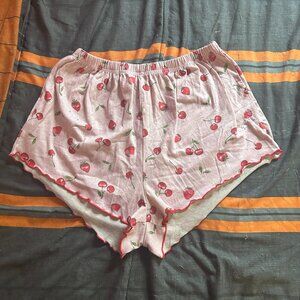 cherry pajama shorts